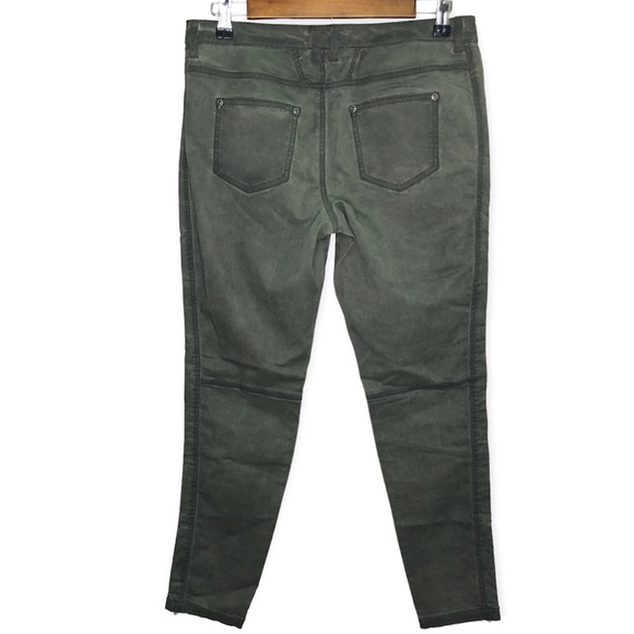 Marrakech x Anthropologie Green Moto Style Pants Ankle Zip Detail - Picture 6 of 13